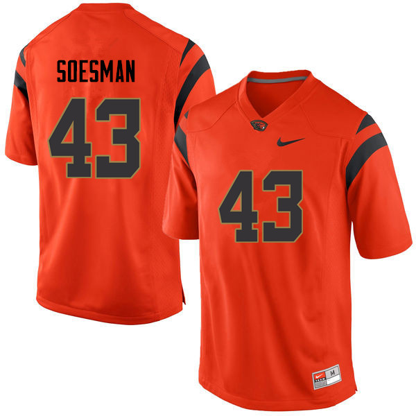 Youth Oregon State Beavers #43 Adam Soesman College Football Jerseys Sale-Orange